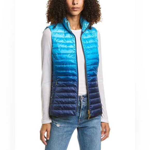NWT Lilly Pulitzer Noella Blue Ombré Down Vest Sz XXS - Picture 15 of 16